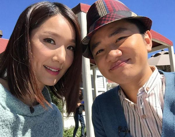 王祖蓝与李亚男合照。（图：王祖蓝微博）